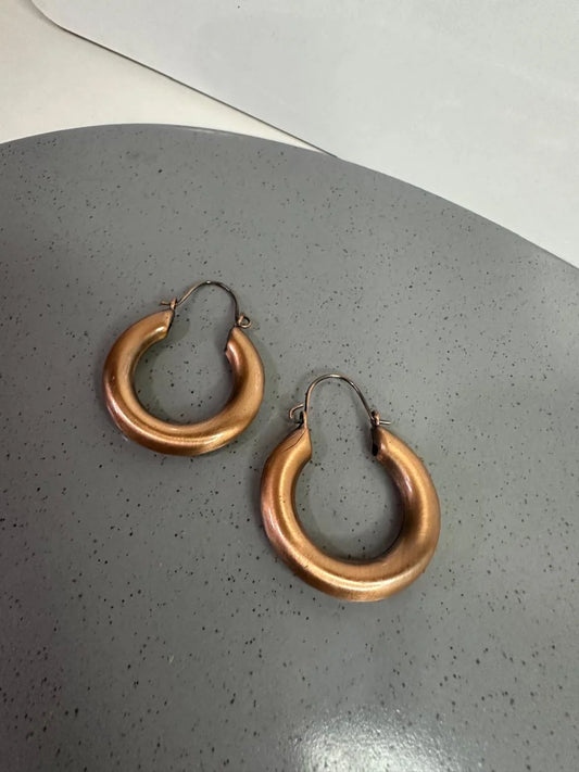 Vintage Copper Hoops