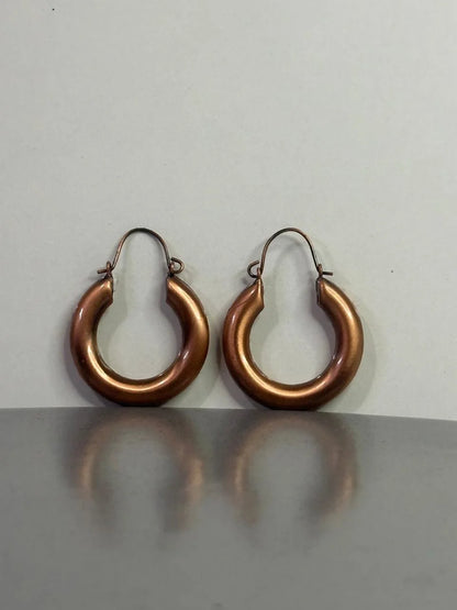 Vintage Copper Hoops