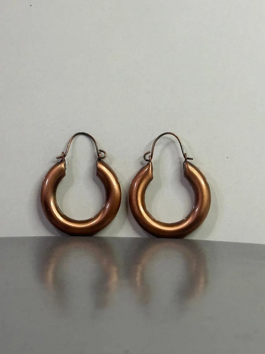 Vintage Copper Hoops